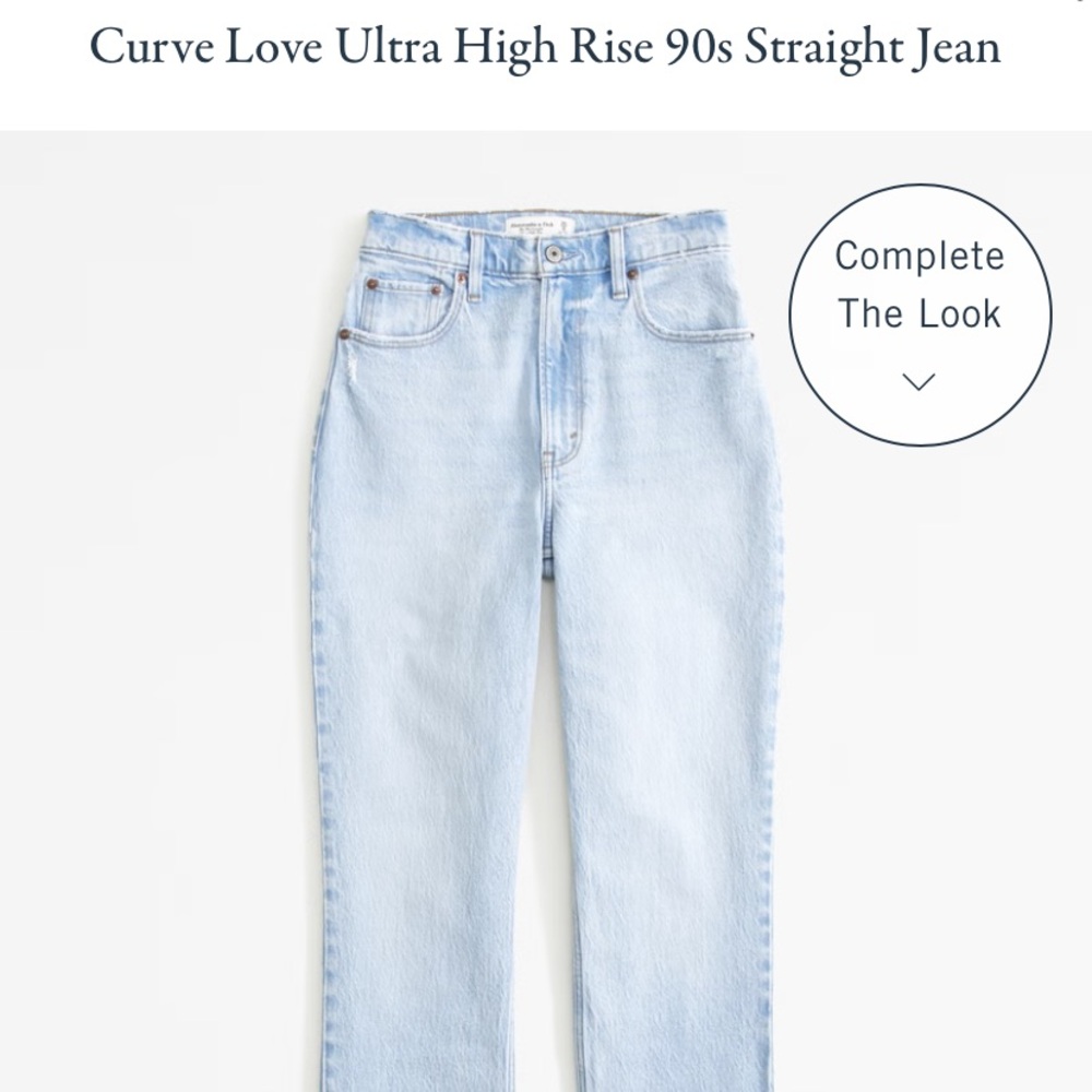 Curve love 90s straight jean light wash denim 30